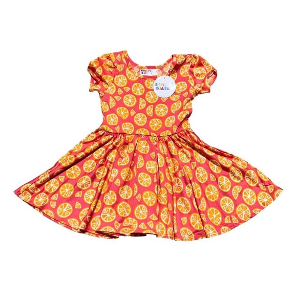 Dot Dot Smile Baby Girl’s‎ Size 12/24M Orange Slice Cap Sleeve Twirl Dress NWT - Picture 1 of 6